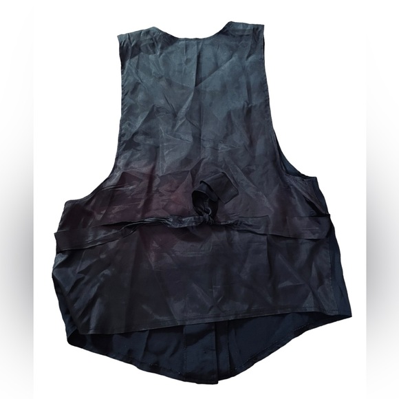 Vintage 80s Black Goth Witchy Whimsical Charms Music Star Key Locket Button Vest - Picture 3 of 4